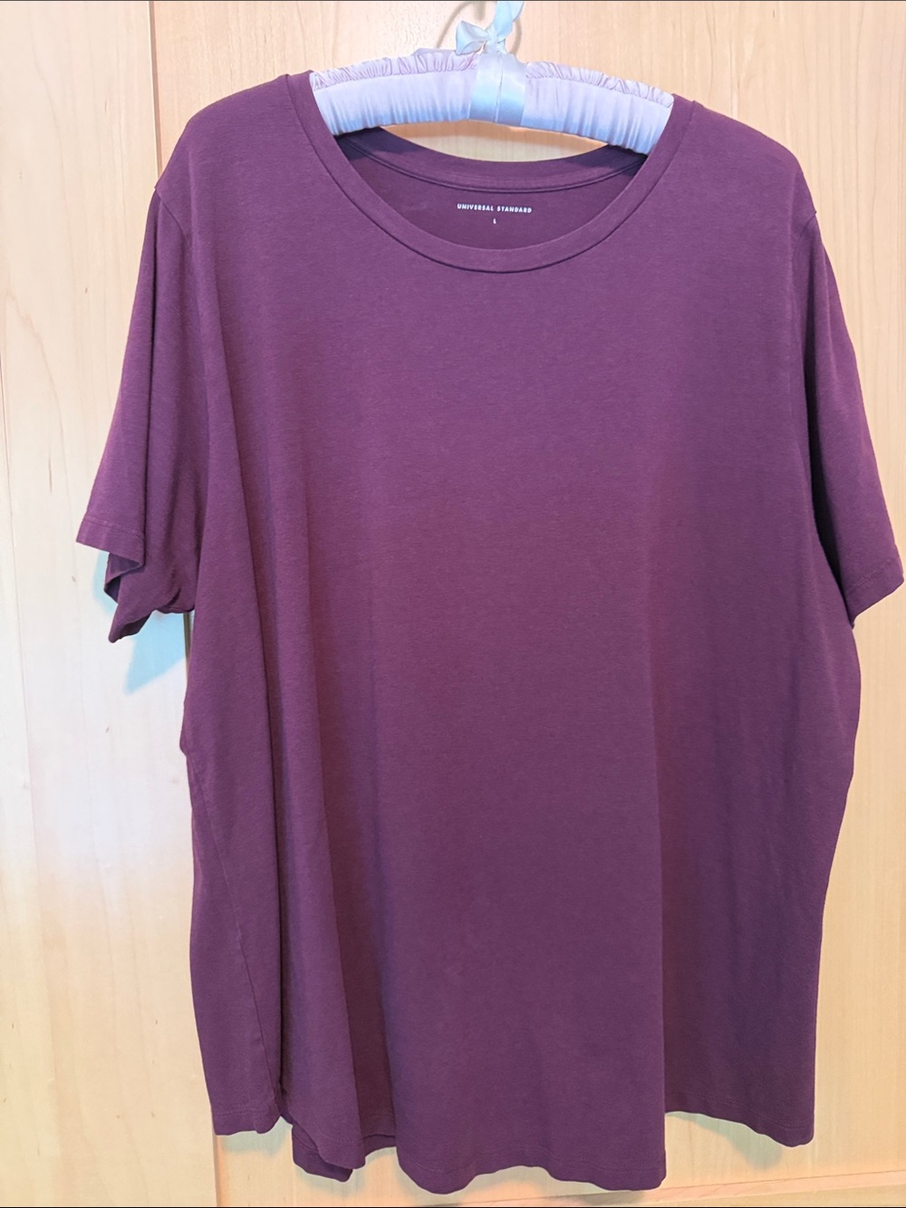 Universal Standard Women's Short Sleeve Crew Tee in Plum